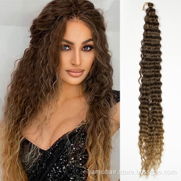 30inch Synthetic Hair Deep Wave Twist Crochet Hair Afro Curly Deep Twist Braiding Hair Extension Wholesale Price